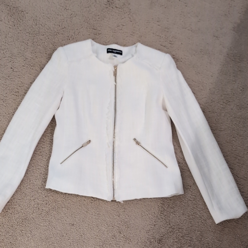 Chic White Jacket by Karl Lagerfeld